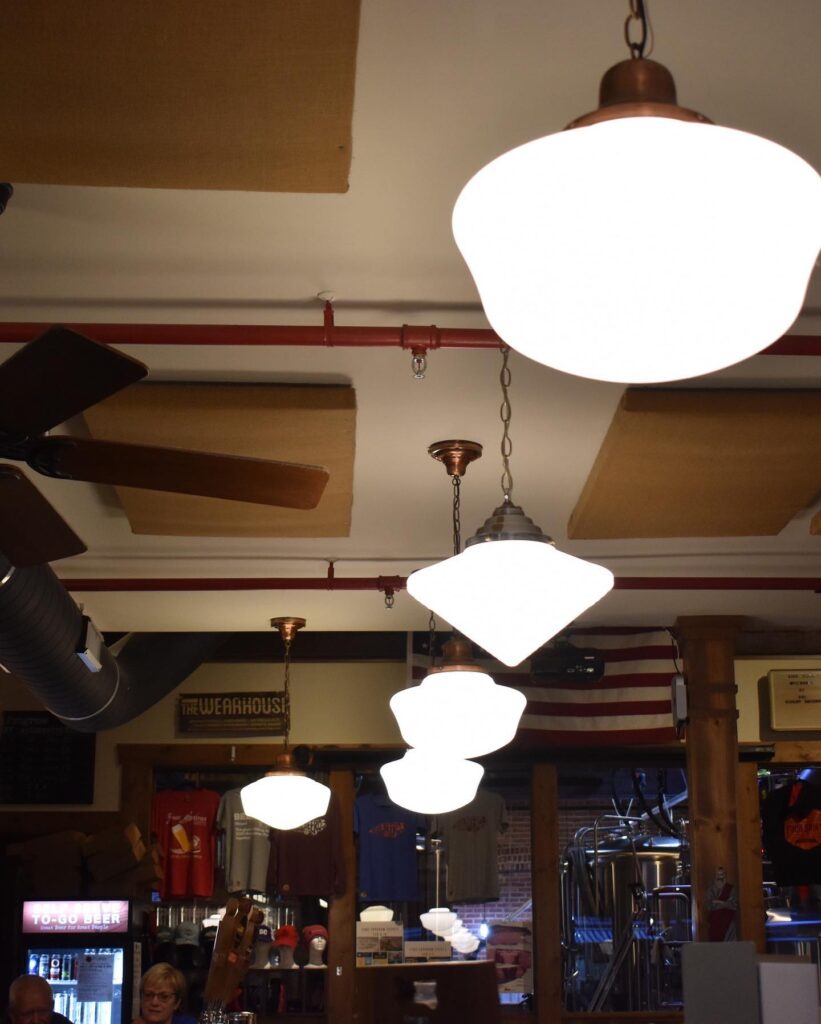 Did you ever notice that we have three different types of lights above the bar?